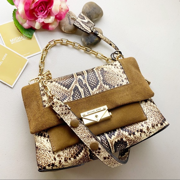 Michael Kors CECE LEATHER CHAIN SHOULDER BAG - Picture 2 of 11